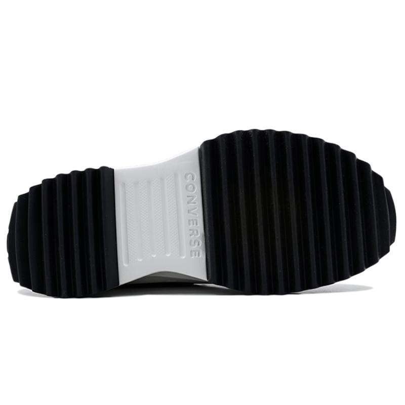 Converse Run Star Hike Leather Cowhide Comfortable & Versatile High-Top Casual Shoes Unisex & Men's & Women Black