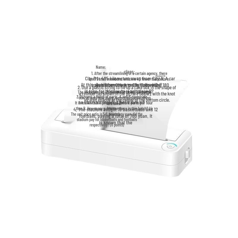 Portable A4 Bluetooth Thermal Printer for Home, Office & Study - Wireless Remote Printing