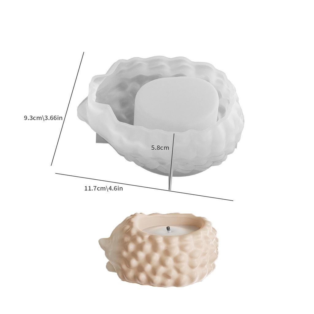 Hedgehog Goldfish Aromatherapy Candle Cup Silicone Mold Drip Glue DIY Stone Pattern Rock Animal Python Gypsum Storage Cup