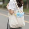 Soft Seahorse Pendant Starfish Fluffy Whale Keyring Bag Charm Ocean Animal Plush Keychain  Children