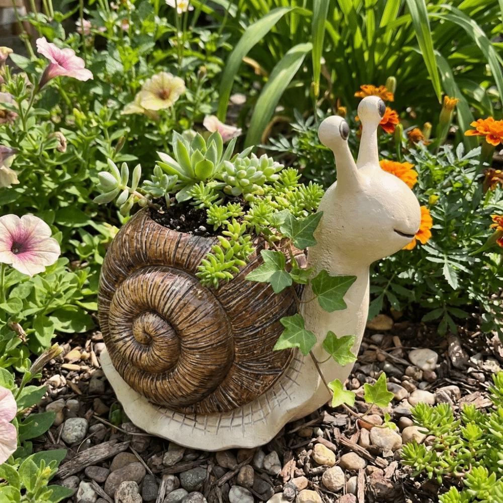 Multi-functional Resin Snail Flowerpot Cute Cartoon Creature Planter Decorative Snail Planter Home Decor