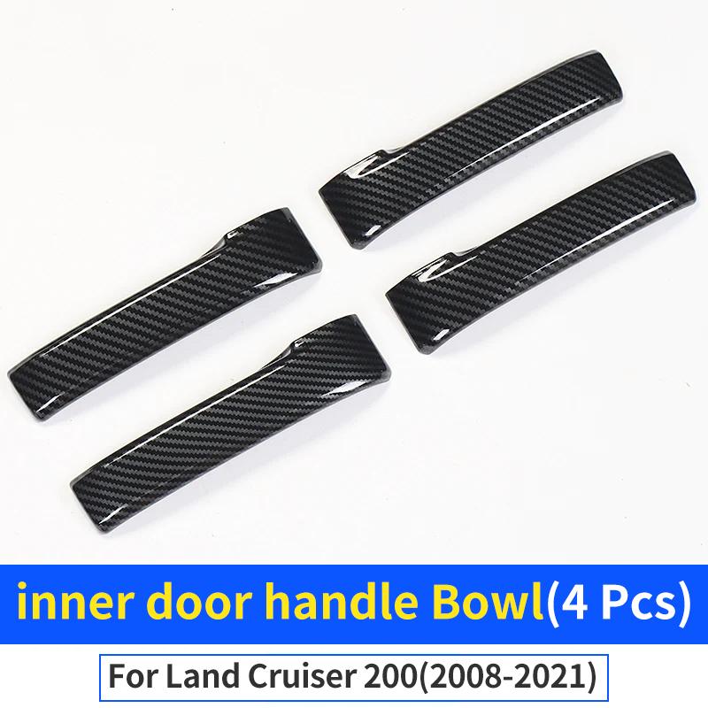 Per Land Cruiser 200 LC200 2008-2021 Accessori Design Interni Aggiornamento Pannello Maniglia Porta Auto Decorativo Texture Fibra di Carbonio