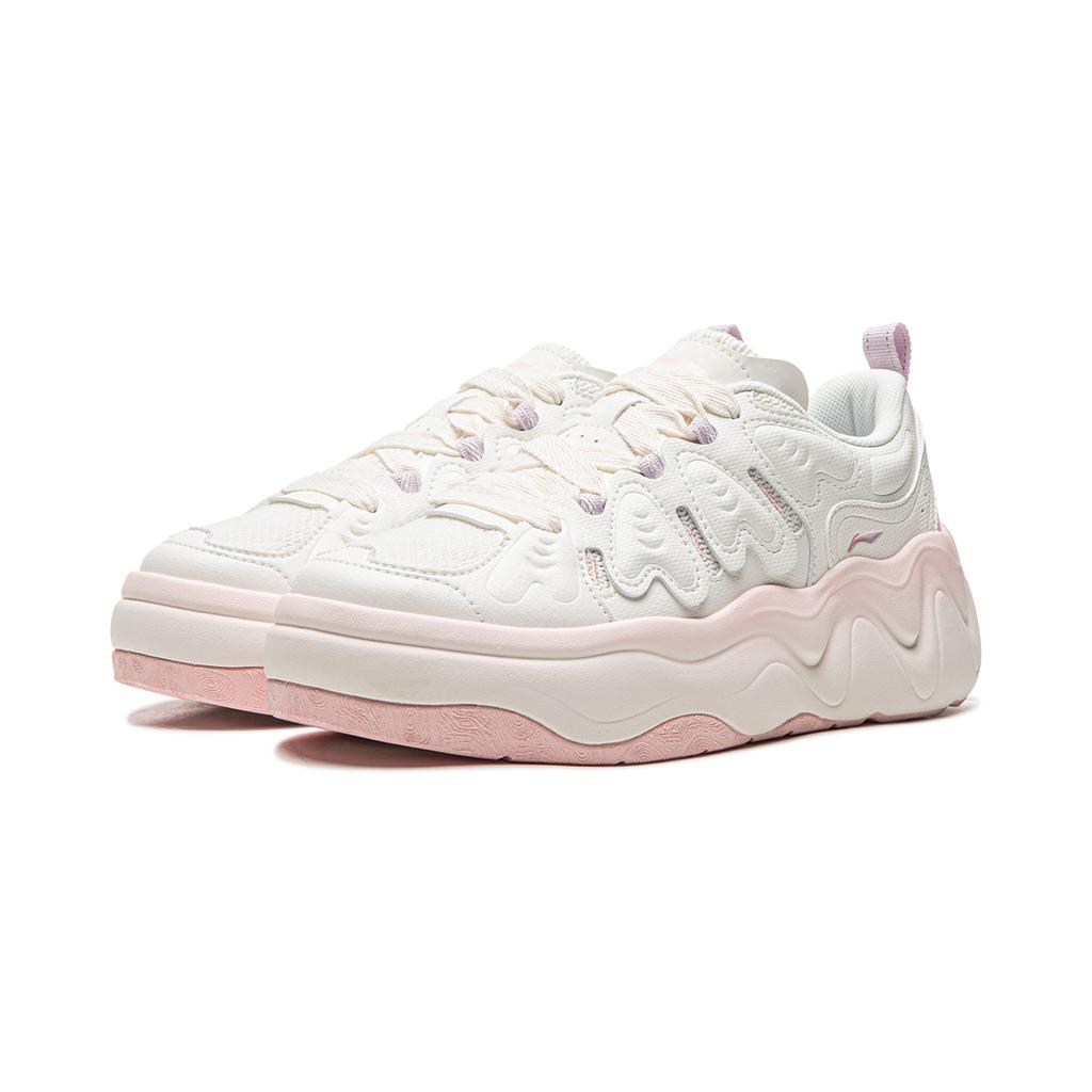 Li Ning Cheese 3.0 Slip Resistant Cushioning Abrasion Resistant Lightweight Height Increasing Low top Skateboard Shoes AGCW072-4