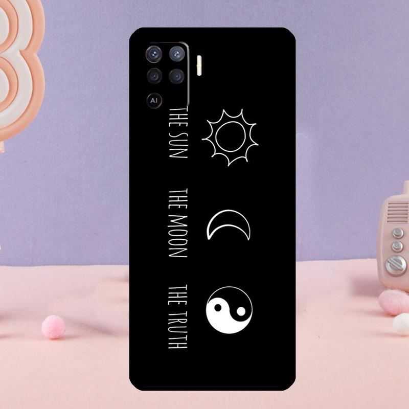 Sun Moon Art Phone Case For Oppo A38 A18 A58 A78 A98 A79 A40 A60 A80 A16 A76 A96 A15 A74 A94 A54 A77 A17