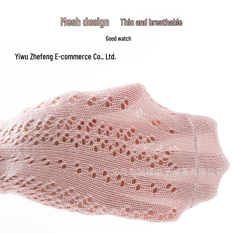 INS Summer Girls' Cotton Bowknot Socks: Ribbed, Breathable, Mid-Calf Mesh