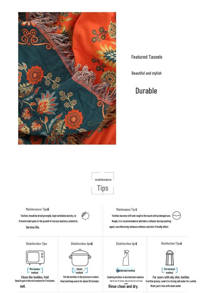 High-End Pure Cotton Sofa and Bed Cover: Summer Quilt, Nap Blanket, Multi-Functional Bed Sheet.