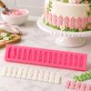 2pcs Non-Stick Surface Fondant Mold DIY Crafting Picket Fence Mold Silicone Cake Mold  Baking