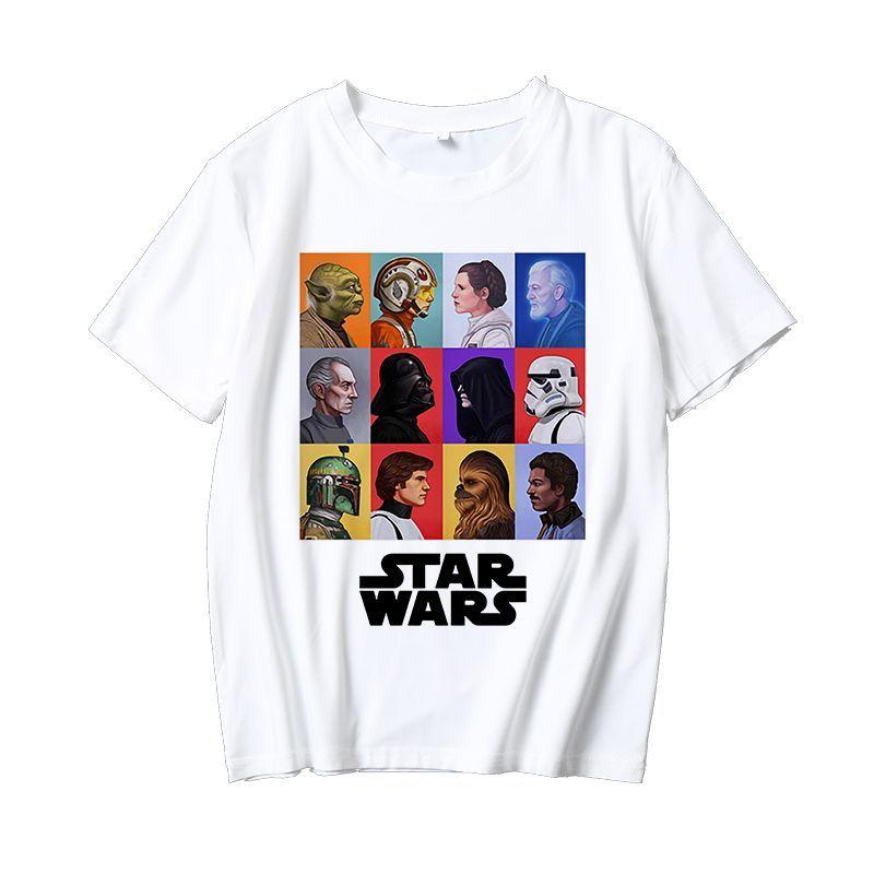 Star Wars Collaboration Series Children and Adults Shortsleeved Tshirts Trendy Roundneck Loose Summer Style