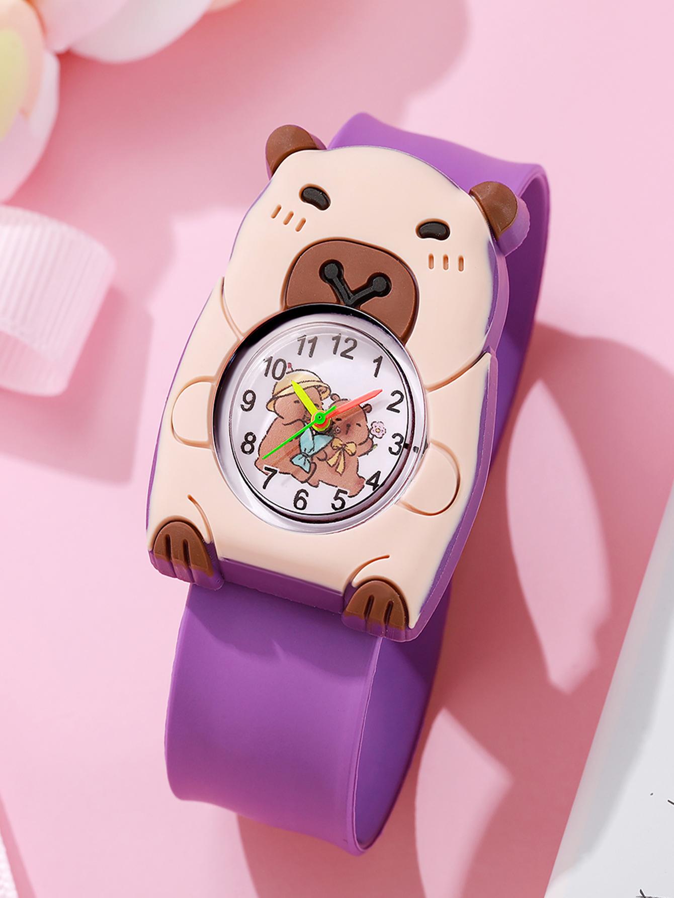 

Carto card Pibala snap watch cute colorful quartz watch for Christmas and Halloween gifts фіолетовий
