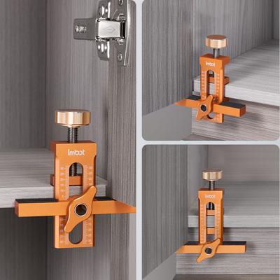 Woodworking Cabinet Door Installation Jig, Door Panel Installation Rebounding Device Drilling Tool 2 In 1 Quick Positioning Tool