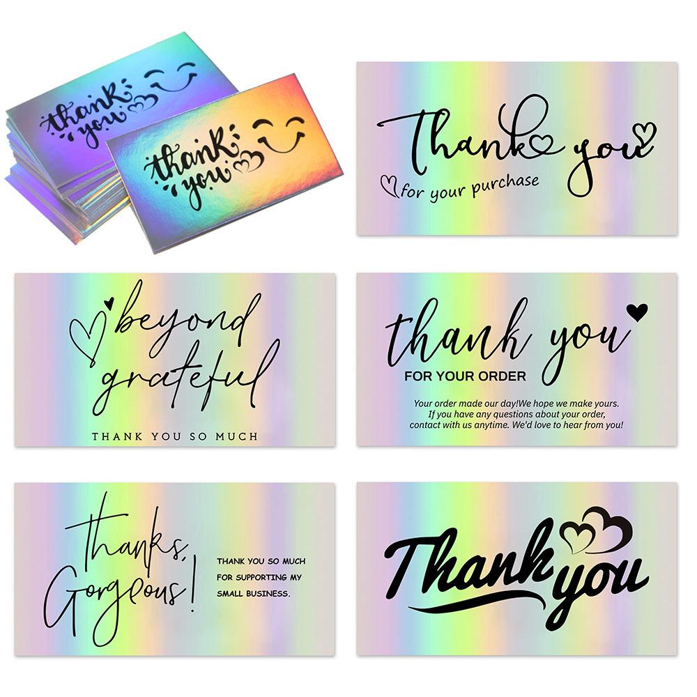 Tarjetas de visita de agradecimiento por su pedido, tarjetas de felicitación de agradecimiento para pequeñas empresas, 10-50 Uds.