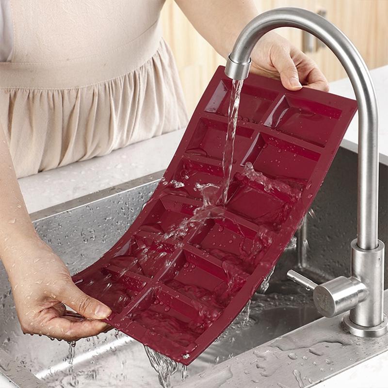 12 Cavities Silicone Chocolate Bar Mold Deep Dubai Chocolate Molds Candy Baking Pan For Pastry