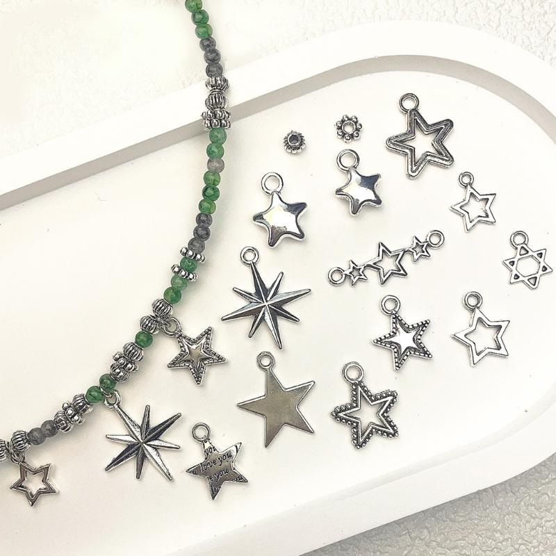 Versatile Star Shaped Spacer Bead Trendy Star Shaped Bead Accessories Stylish Pendant for Bracelets and Necklaces