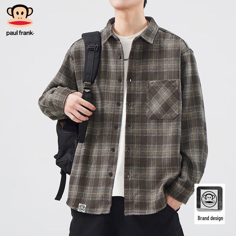 

paul frank Мужская рабочая рубашка с длинным рукавом в американском стиле XL