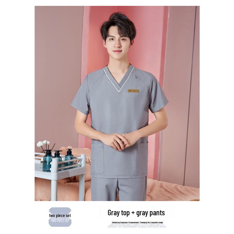 Unisex High-End Spa & Sauna Uniform Set for Beauty Technicians and Postpartum Recovery Specialists.