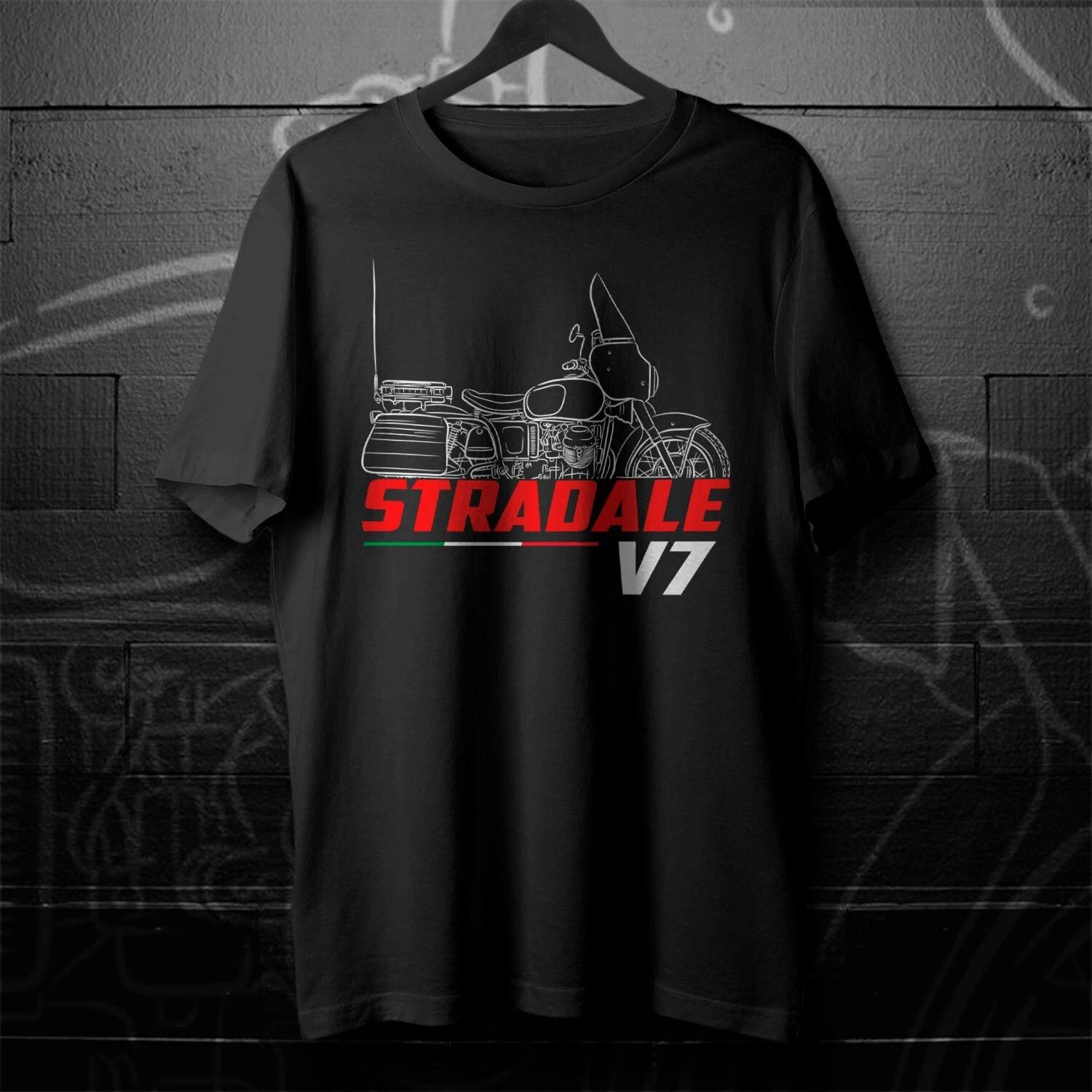 

Black men s and women s T-shirt For Moto Guzzi V7 Polizia Stradale Fans XXL