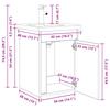 Bathroom Vanity Unit with Faucet Black Oak