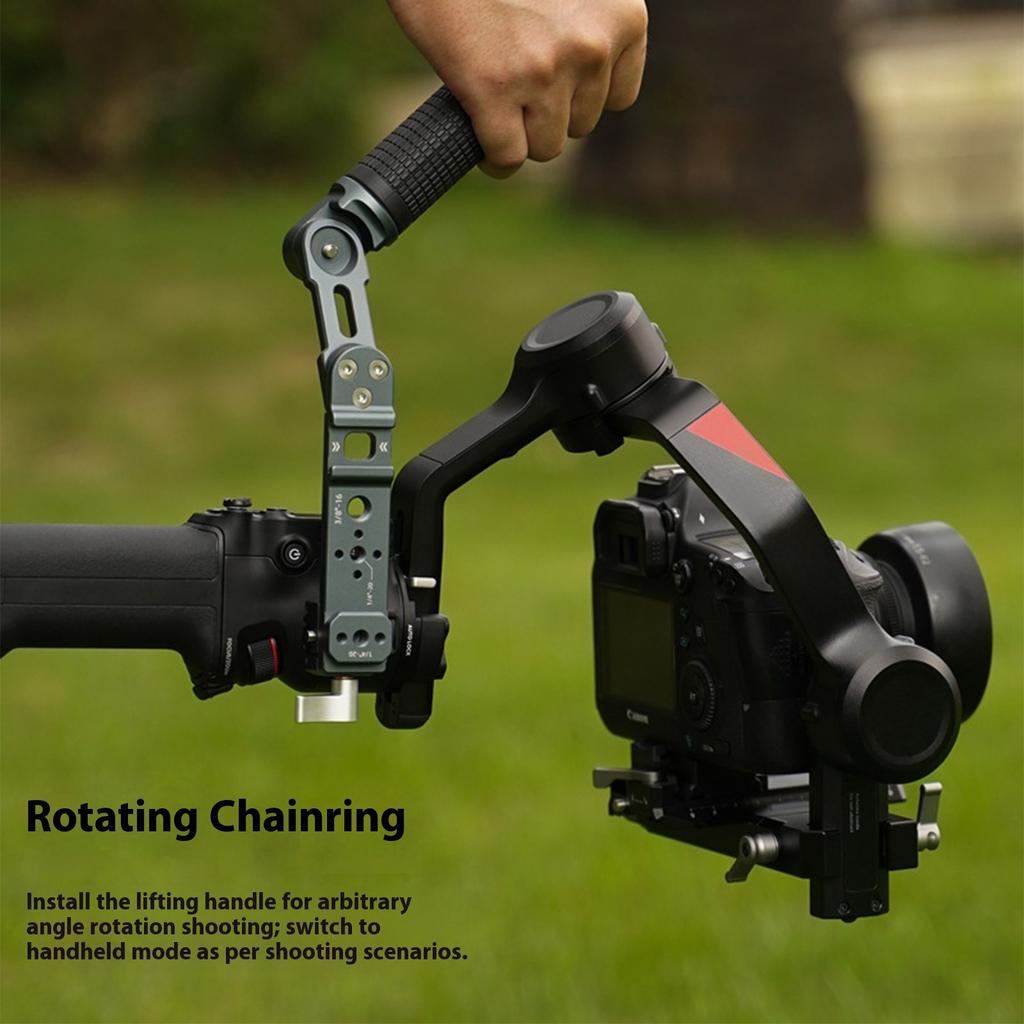 Ergonomischer Stabilisatorgriff mit Verstellmöglichkeit für Systeme zur Vibrationsdämpfung