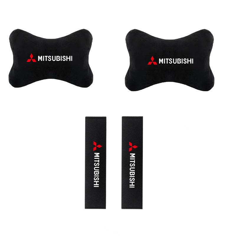 pdsh9 Car Seat Neck Pillow Headrest Lumbar Belt Shoulder Pads for Mitsubishi Outlander Lancer RALLIART Pajero Auto Accessories