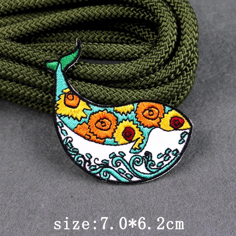 Heart Landscape Patch Iron On Patches For Clothing Wilderness Outdoor Embroidery Patches For Clothes Adventure Patch Stickers