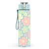 1PC Soft Pastel Floral Seamless Print 750ml Color Plastic Sports Water Bottle Leakproof Flip Straw Lid Suitable for Sports Office Home Use