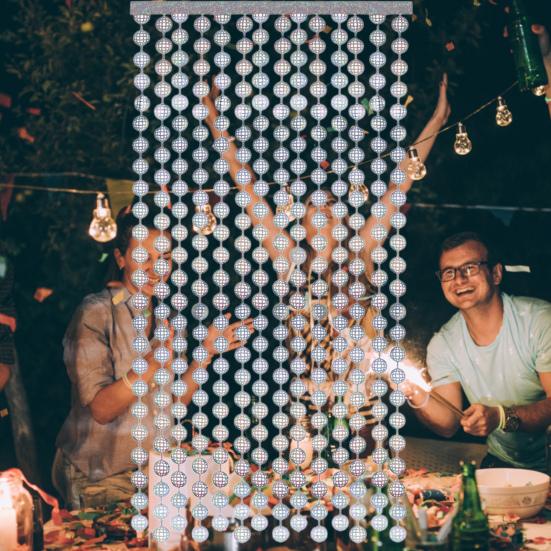 

Диско-шар самоклеящийся серебристого цвета блестящий фон для вечеринки на стене из бисера занавеска для вечеринки 200x100 см блестящая мишура занавес фон декор