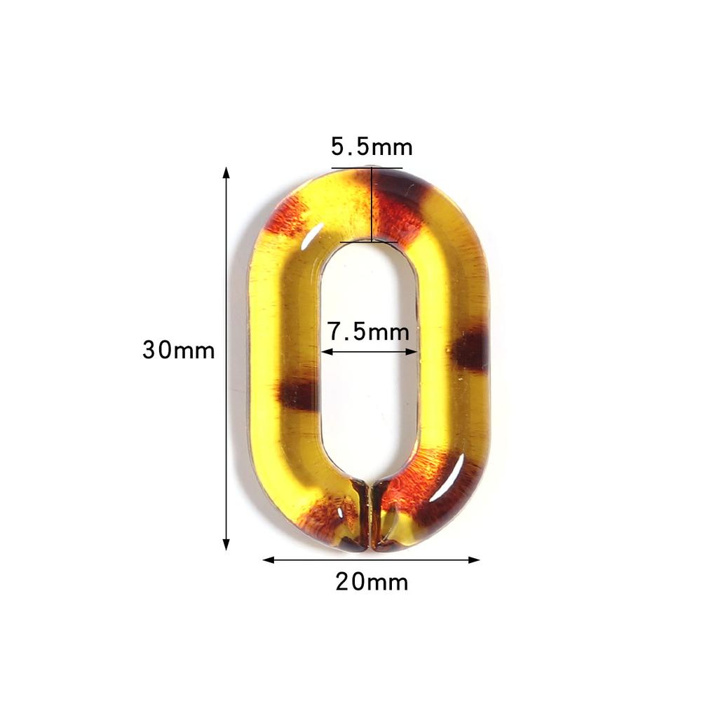 10pcs/lot Colorful Oval Acrylic Chain Clasps For Jewelry Making Findings DIY Earrings Bracelet Necklace Connector Accessories