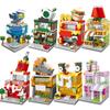 DIY Architecture Store Street View Food House Building Blocks Kit Girls Bricks Classic Movie Model Kids Toys For Children
