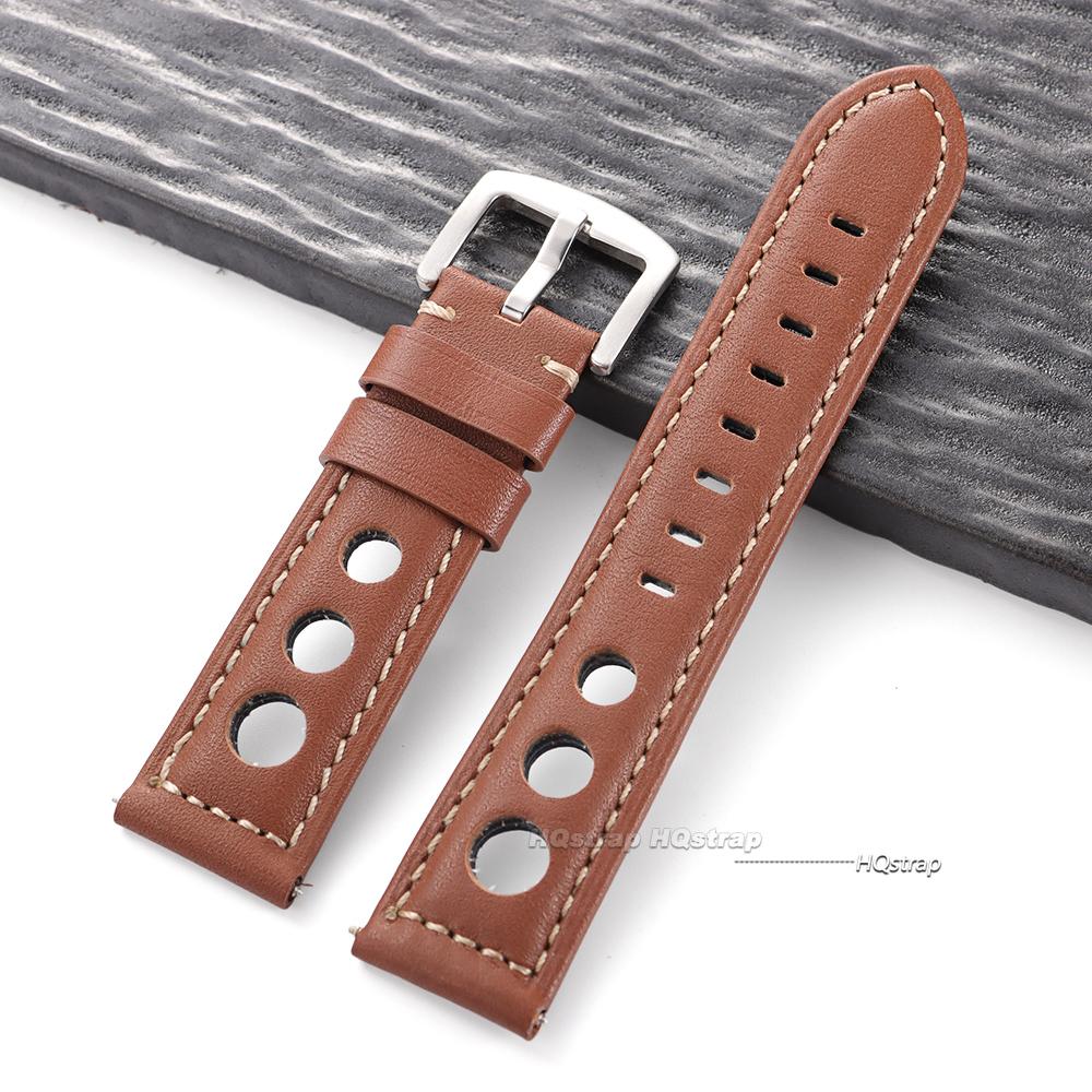 Cowhide Watch Strap Vintage Genuine Leather 20mm 22mm 24mm 26mm Watchband Women Men Watch Band for Seiko Belt with Pin Buckle