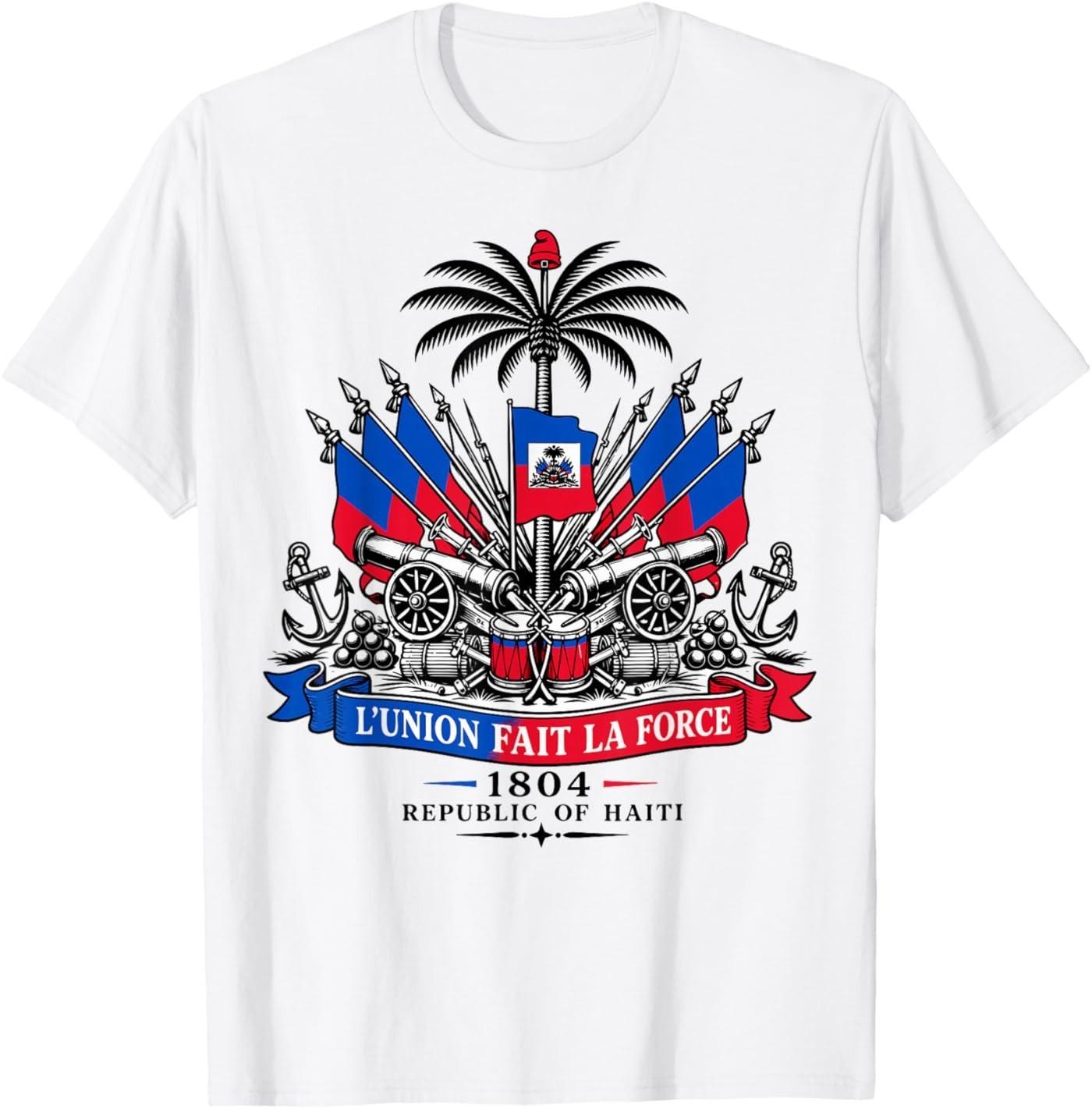 L Union Fait La Force Haiti Haitian Flag Day T-Shirt S разноцветный