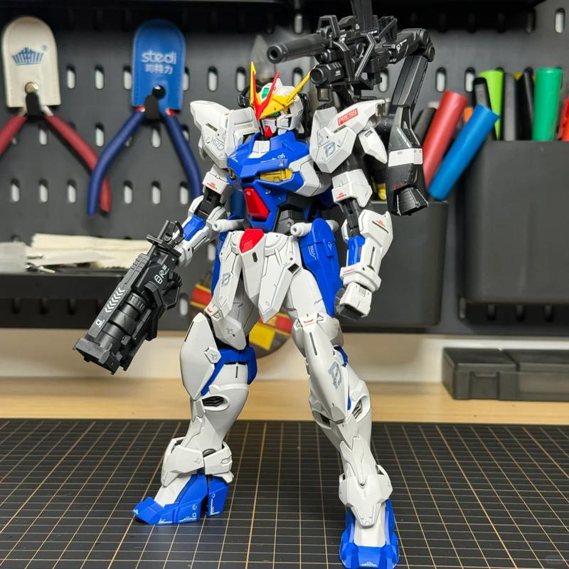 MG 1/100 White Testament Assembly Model Kit Action Figures Boys Puzzle Toys Desktop Ornament Doll Collectible Gift Water Sticker