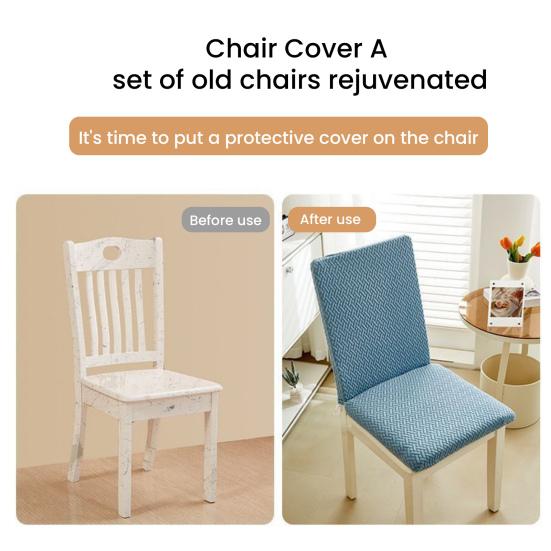 Spisestoltrekk Elastisk Jacquard Stoltrekk med Sittepute Avtakbart Vaskbart Slipcover Stolbeskytter for Hjem Restaurant