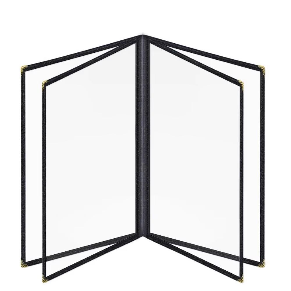 Transparent Menu Cover Foldable a4 Document Holder Waterproof Menu Paper Holder  DIY Menu Making