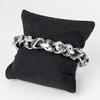 Mens Stainless Steel Cuban Link Bracelet Heavy Duty Black Oxidized Retro Gothic Punk Biker Style Jewelry Adjustable for Men