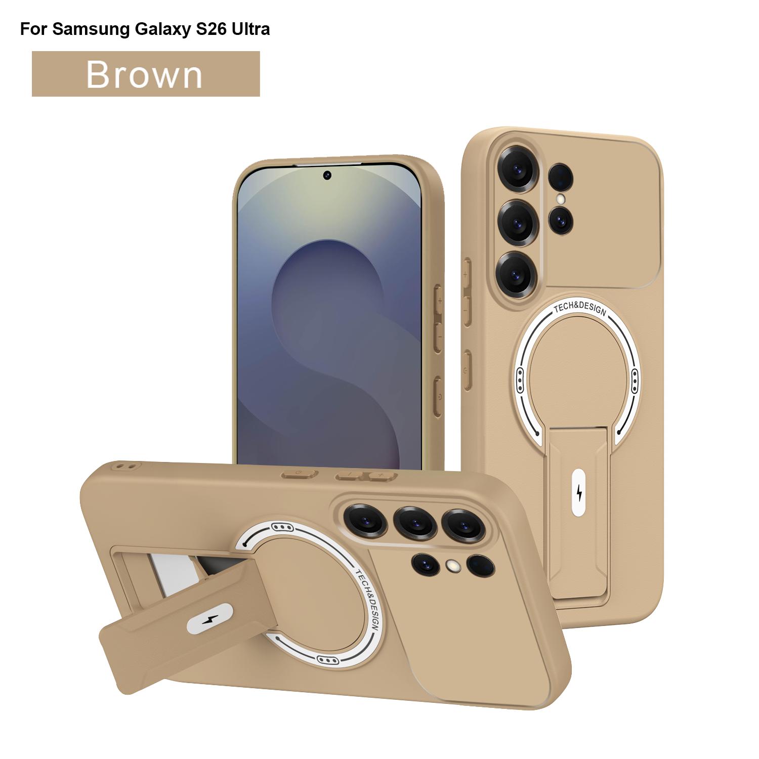 Fashion case for Samsung Galaxy S26 UItra S26 Plus Magnetic Wireless Charging Bracket Phone Case Magnetic Holder Phone Case Galaxy S26 UItra