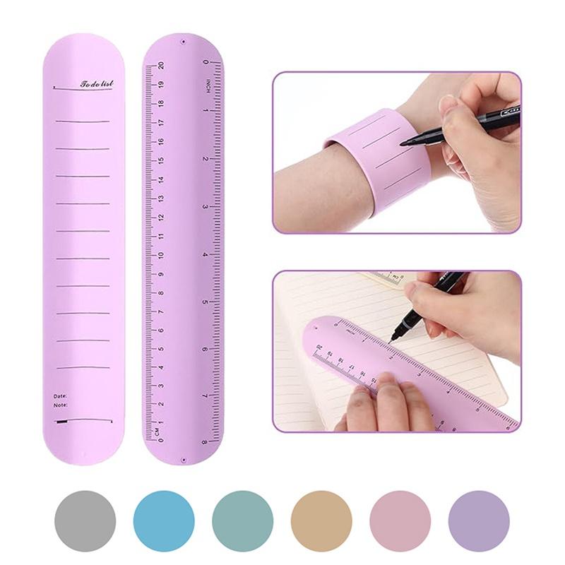 Silicone Wristband Wristband Notebook Reusable Erasable To-Do List Bracelet Curve Ruler Multi-Functional