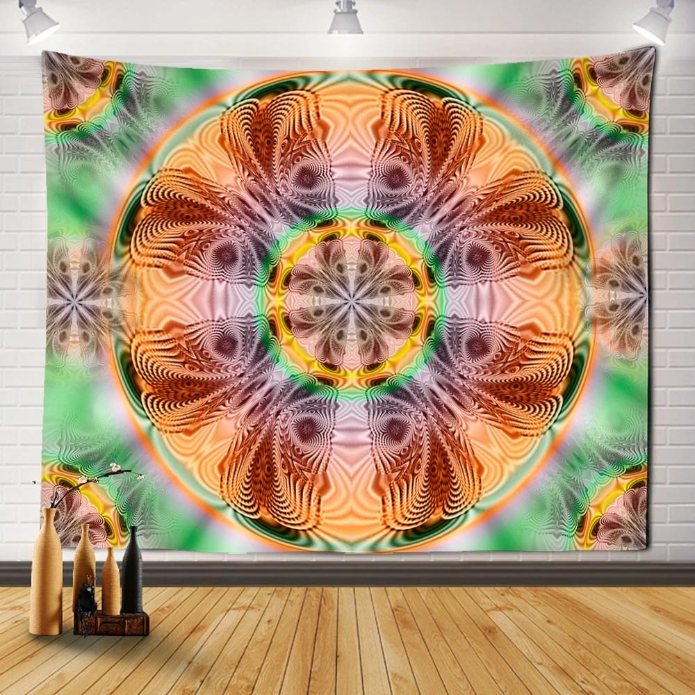 Boho Style Living Room Psychedelic Witchcraft Dorm Sheets Home Decor Colorful Mandala Tapestry Wall Hanging