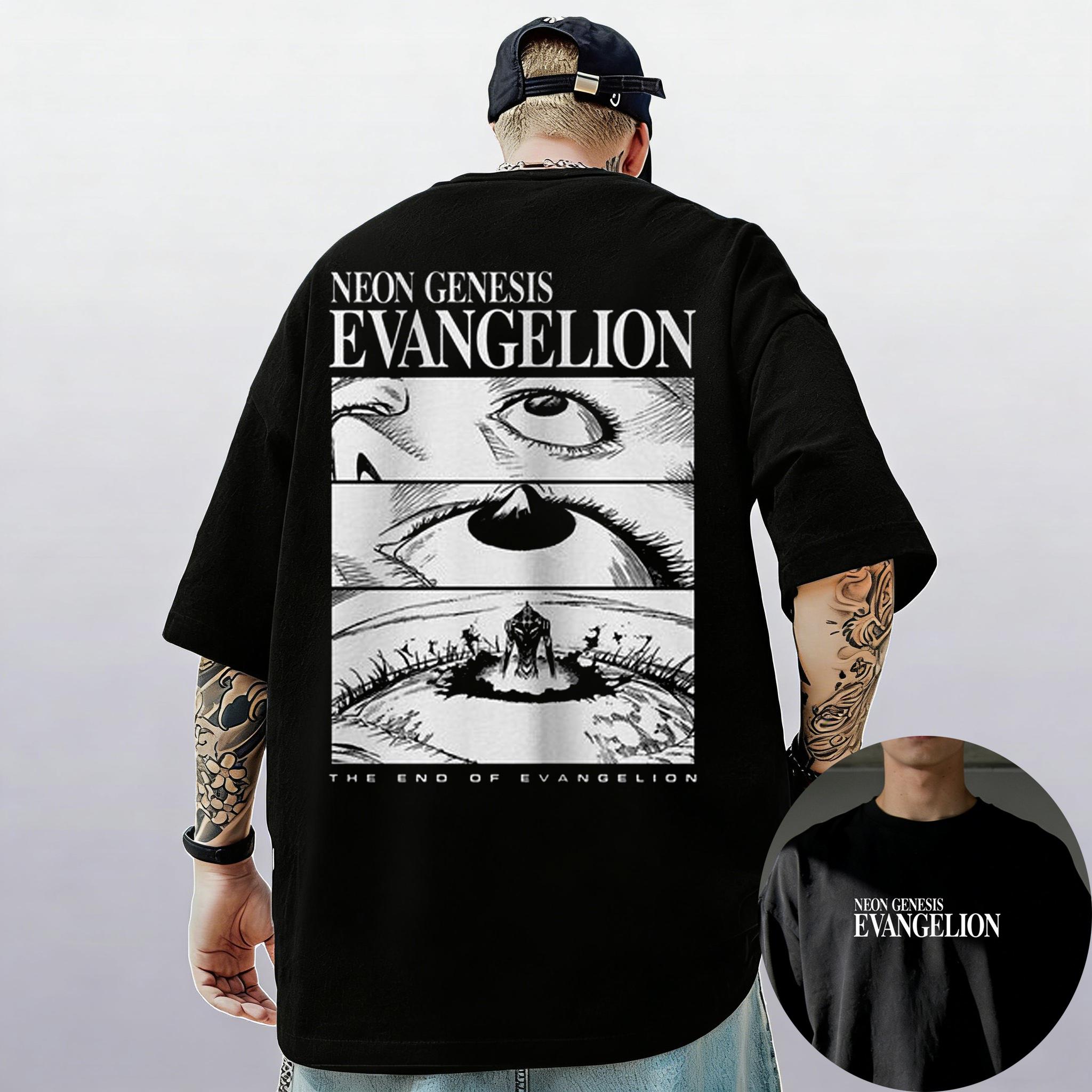 

2026 Neon Genesis Evangelion Ayanami Rei Asuka Classic Style Short Sleeve T-shirt Men Women Summer Parent-Child Cotton Tee To... S разноцветный