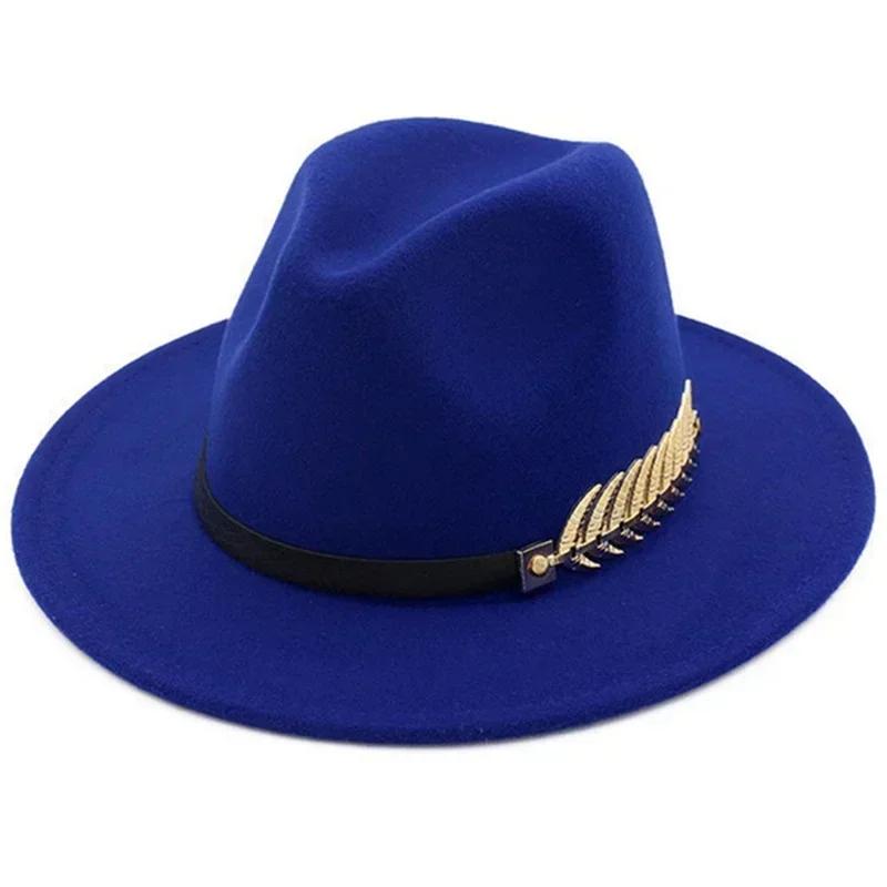 Simple Fashion Formal Occasion Couples Woolen Hats Large Brimmed Jazz Hats Autumn and Winter Fashion British Vintage Top Hats
