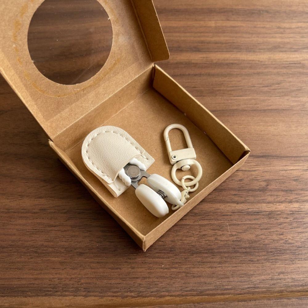 High Precision Art Mini Scissors with Protective Cover Colorful Hook Buckle Small Thread Cutting Tool Portable Straight Tip
