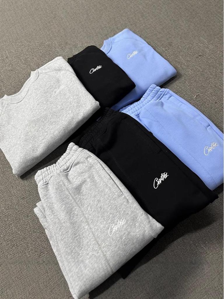 Zestaw bluzy Corteiz DRILL z haftem i kurtki Alcatraz: Modny Unisex High Street Styl Hip-Hopowy