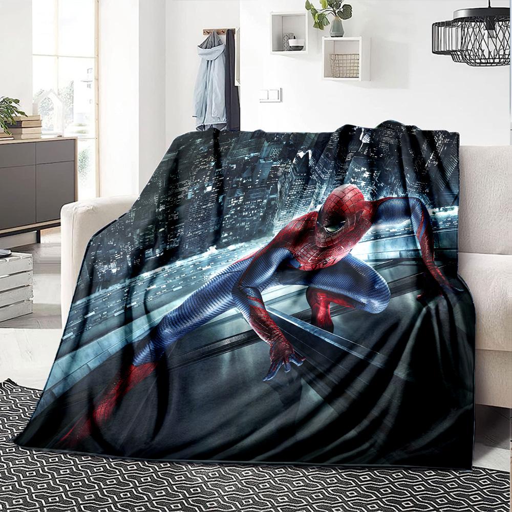1pc Spiderman Three Faces flannel Blanket for Super Soft Cute Comfort Blanket for Travel Bedding Couch Sofa Blanket Y82561
