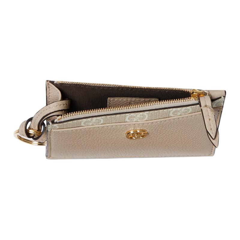 Gucci GG Supreme brand logo design Supreme canvas key bag women's beige