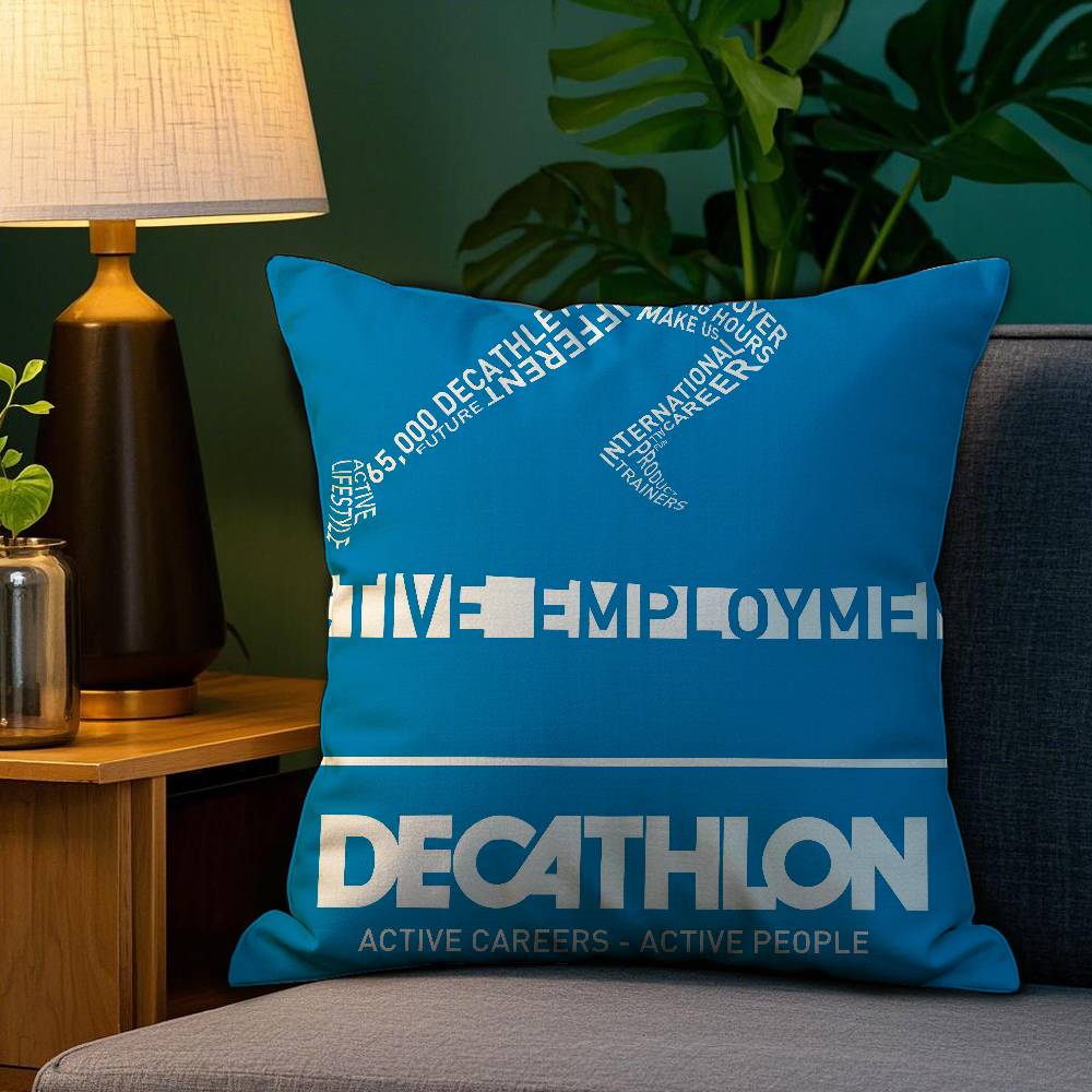 C-Classic D-DecathlonS Pillow Case Plush Fabric Soft Double Sided Print Home Sofa High Quality Cushion Cover Throw