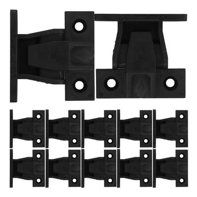 12 Set Plastic Corner Bracket For Cabinet Partition False Front Clips Shelf Bracket Suspended Wall Panel Hardware Furniture