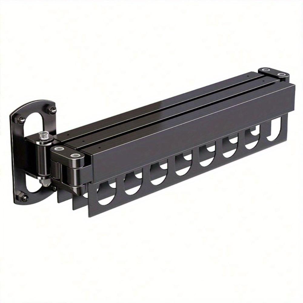 

1 шт. складная вешалка для одежды из нержавеющей стали - полированная отделка, скрытый настенный дизайн, подходит для использования на балконах S чёрный