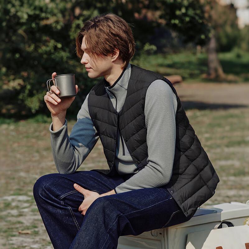 Tanboer Men's Collarless Warm Down Vest TA5330113A