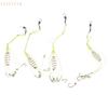 4Pcs/Set 6-Sharp-Hooks Fishing Bait Trap Feeder Cage with Stainless Steel Springs Explosive Fishing Hook for Enhanced Catching