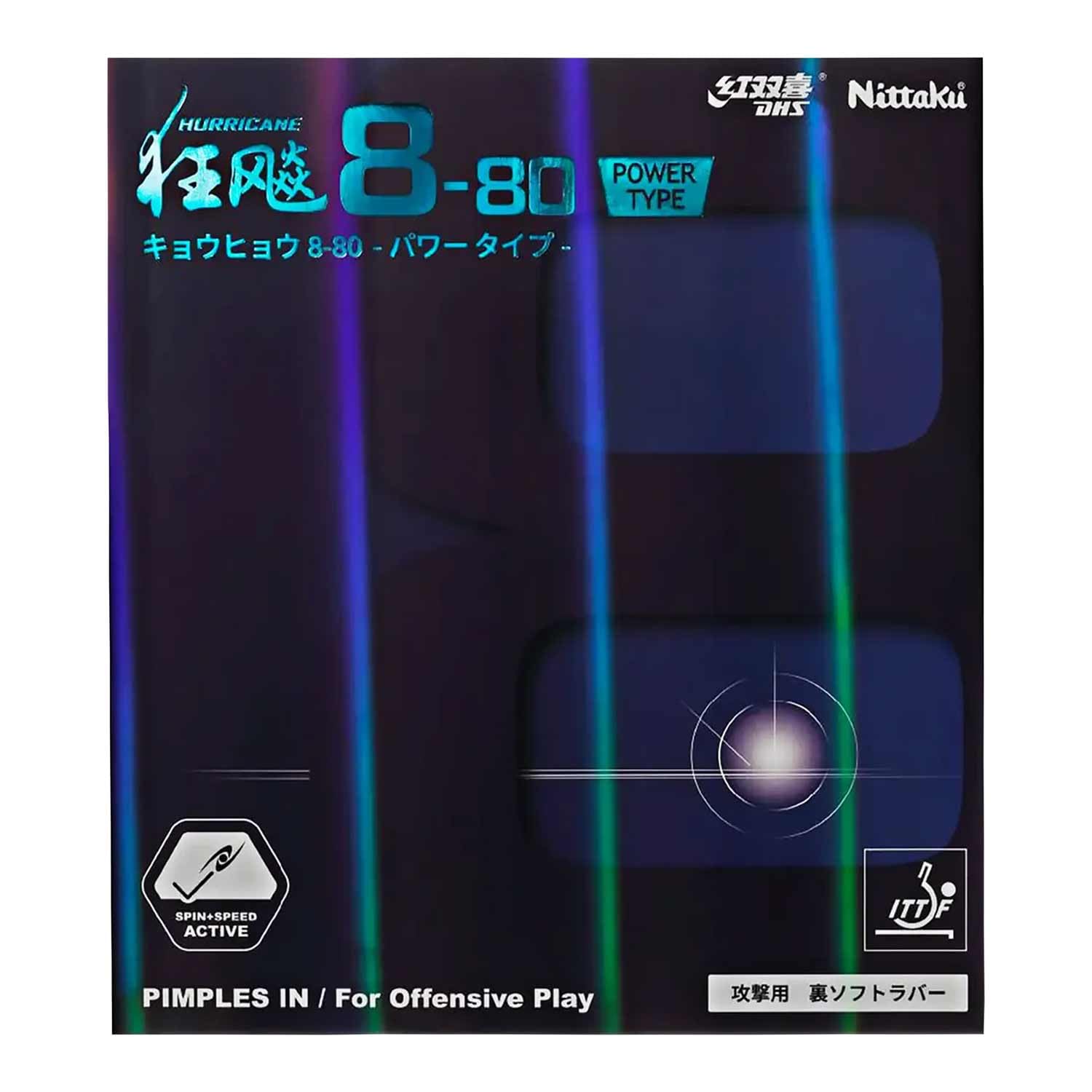 Накладка для настольного тенниса Nittaku Kyohyo Power Extra 8-80, Черная, Толстая, NR-8789 чёрный