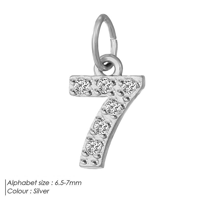 Europäischer & Amerikanischer Vollpavé Diamant Edelstahl Buchstabenanhänger mit DIY Zirkon Halskette & Armband Optionen